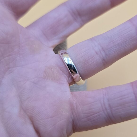 Size 7 Sterling Silver Hefty Simple Spoon Band Ring A5262 - Picture 4 of 8